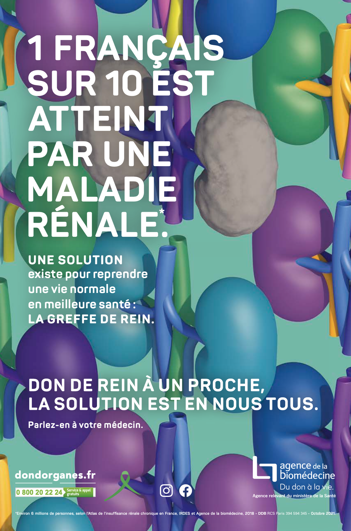 Affiche – Don de rein à un proche, la solution est en nous tous.